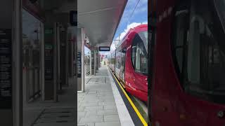 Parramatta Light Rail set 5 departing Tramway Avenue in testing [upl. by Mattland80]