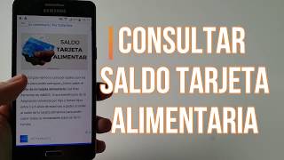 Tarjeta Alimentaria Consultar SALDO ¿Como averiguar el Saldo de Mi Tarjeta Alimentar [upl. by Akimik947]