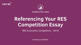 Referencing your RES Competition Essay [upl. by Enihsnus658]