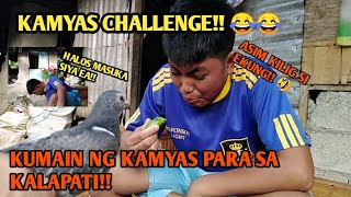 KAMYAS CHALLENGE😂 KUMAIN NG KAMYAS PARA SA KALAPATI HALOS MASUKA SI EKUNG HAHA 😂 [upl. by Kee]