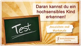 🦋 Test  Hochsensible Kinder HSK erkennen [upl. by Ynar155]