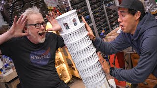 Adam Savages One Day Builds Leaning Tower of Pisa Gag with ZachKing [upl. by Benito]