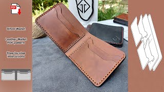 Leather Wallet PDF Pattern in description [upl. by Howlyn]