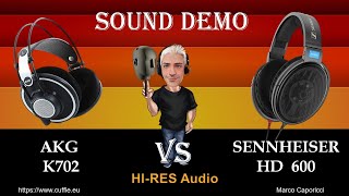 Akg K702 VS Sennheiser HD600  SOUND DEMO [upl. by Stella]