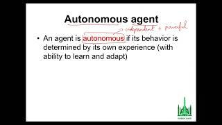 Autonomous agent  Artificial Intelligence  AI  by Sir Haisam Javed [upl. by Pavel]