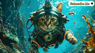 Meet the Brave Tabby Cat in a DeepSea Diving Suit cat [upl. by Jedediah]