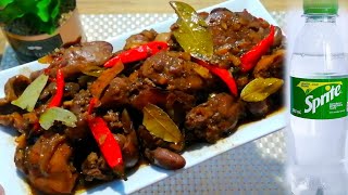 SPRITE ADOBO RECIPE  ATAY BALUNBALUNAN NG MANOK [upl. by Davilman71]