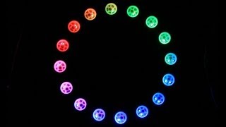 Arduino AdaFruit NeoPixel Ring Demonstration [upl. by Enorel738]