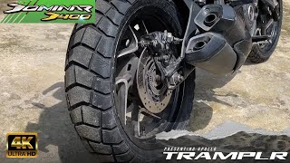 New Apollo Tramplr XR for Dominar 400  DIY  DomIY  The Muddy Moped Crew apollotyre bajaj [upl. by Araf418]