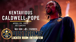 Kentavious CaldwellPope Postgame Three Locker Room Interview vs Lakers 🎙 [upl. by Maggy876]