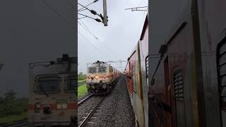 Mandovi Express Crossing with Mandovi Express fulljourney train shortsviral shortvideo shorts [upl. by Hunger]