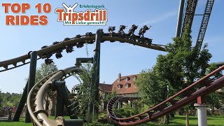 Top 10 Rides and Attractions at Erlebnispark Tripsdrill [upl. by Atekal]