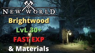 New World Ultimate Brightwood Leveling Run Fast Exp Materials Quests [upl. by Orose]