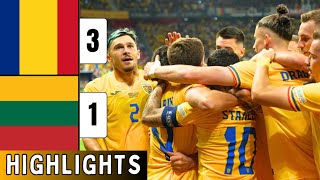 Romania vs Lithuania 31 EXTENDED HIGHLIGHTS  UEFA Nations League [upl. by Adnalue]