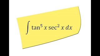 Find the Integral of tan5x sec2x using usubstitution [upl. by Hampton11]