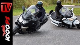 Suzuki Burgman 650 vs BMW C 650 GT  Scooter Battle [upl. by Wise]