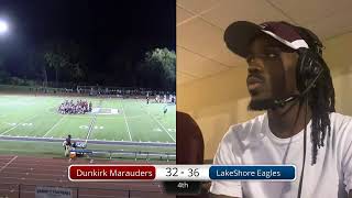 Dunkirk Marauders Vs Lakeshore Eagles Varsity Football September 1st 2023 [upl. by Lirbaj]