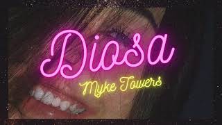 Myke Towers  Diosa  Letra [upl. by Aicirtak568]