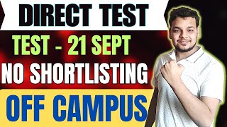 Direct Test Hiring  OFF Campus Drive For 2024  2023 Batch  Fresher Jobs  Latest Hiring 2024 [upl. by Anilram]