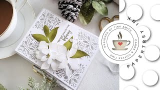 Try It Out Tuesday  Papertrey Ink Into the Blooms Gardenia  Soft Floral Christmas Card [upl. by Josie880]