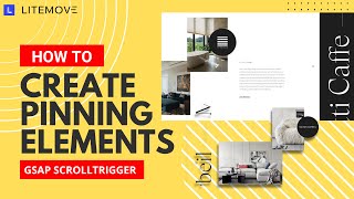 Apply Pinning Elements Scrolltrigger GSAP with Livemove Animation Builder [upl. by Zined]