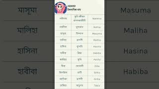 Meyeder Islamic Sundor nam মেয়েদের সুন্দর নাম shotspapular islam naam indiabangladesh [upl. by Ecaj]