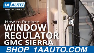 How to Replace Window Regulator 0104 GMC Sierra [upl. by Oimetra]