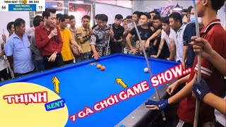 Thịnh Kent game show bida 3 băng nhận tiền thưởng  Thử thách chấp 2 bi đi cơ 5điểm nhận 1 chai [upl. by Ylehsa]