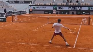 Carlos Alcaraz and Cameron Norrie are Practicing Together  RolandGarros 2024 [upl. by Alyel341]