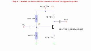 The Effects Of A ByPass Capacitor On Amplifier Voltage Gain  BJT common emitter amplifier [upl. by Aven]