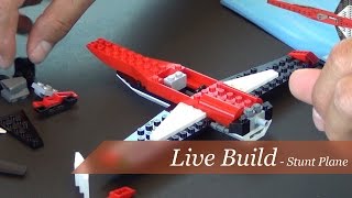 Live Build  Lego City Stunt Plane Set 60019 [upl. by Luoar]