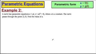 Core 4 Maths ALevel Edexcel  Parametric Equations 1 [upl. by Geraud525]