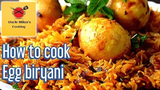 Egg Biryani in Pressure Cooker Egg Biryani Recipe Anda Biryani [upl. by Demona]