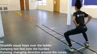 Fencing Training Agility Drills Ladder Hurdles Cones Exercises [upl. by Bridgette201]