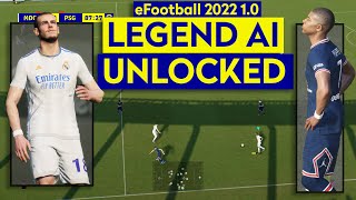 eFootball 2022 10 First FULL Match vs Legend AI on FULL MANUAL [upl. by Alieka]