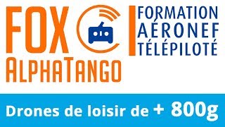 DRONE LOISIR 800g  Lespace Formation Aéronef Télépiloté Fox Alpha Tango [upl. by Ariahaj]