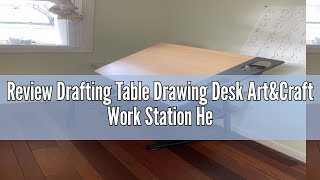 Review Drafting Table Drawing Desk ArtampCraft Work Station Height Adjustable Tilting Tabletop Craft T [upl. by Noivax]