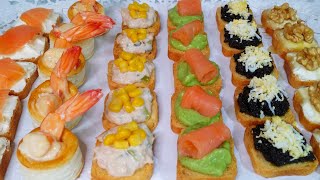 Canapés Fáciles Una Selección de 6 Impresionantes Aperitivos [upl. by Hgierb]