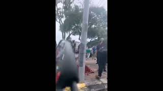 Runway car crash into 3 motorcycle in Malaysia [upl. by Higbee]