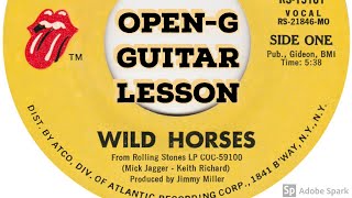 quotWild Horsesquot Lesson in openG tuning [upl. by Nan]