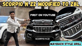 SCORPIO N MODIFIED🔥SCORPIO N AFTERMARKET GRILL🔥SCORPIO N Z2 MODIFICATION🔥SCORPIO N BASE TO TOP🔥 [upl. by Atnauqal]