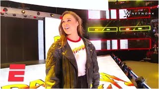 Ronda Rousey makes her big WWE entrance at the Royal Rumble  ESPN [upl. by Madlin]