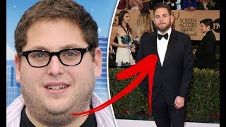 Jonah Hill weight loss 2017 He shows off incredible 20kg weight loss Journey [upl. by Raynor978]