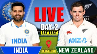 India vs New Zealand 1st Test Day 2  IND vs NZ Live Match  Live Cricket Match Today  Session 2 [upl. by Krenn]