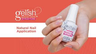 Brush On Builder Gel  Natural Nail Application [upl. by Penland523]