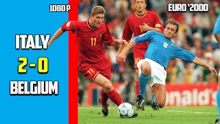 Italy vs Belgium 2  0 Highlight And All Goals Group Stage Euro 2000 HD [upl. by Einnalem]