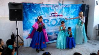 SHOW INFANTIL FROZEN ELSA ANA Y FESTEJADAS CANTAN LIBRE SOY 57447246 [upl. by Lizzie]