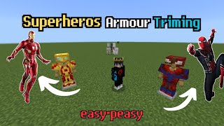 How to Trim Armour like Superheros Suit  Minecraft  Mahmud Trioxide [upl. by Edmond779]