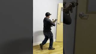 Solo CQB How To Clear Behind Doors cqb cqc tactical selfdefense roomclearing [upl. by Petey]