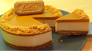 NoBake Lotus Biscoff Cheesecake No gelatin No egg No oven No mixer [upl. by Rahmann]